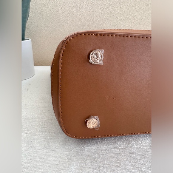 New Spartina 449 Mareena Avery Navy/Tan Leather/ Natural Linen Tote Purse - Picture 12 of 13